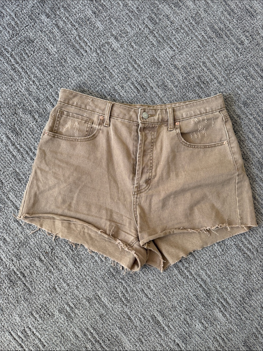 wild fable High-Rise Jean Shorts in Taupe Brown